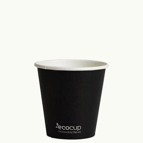 Single Wall EcoCup - BLACK - FSC MIX 225ml - Cafe Supply