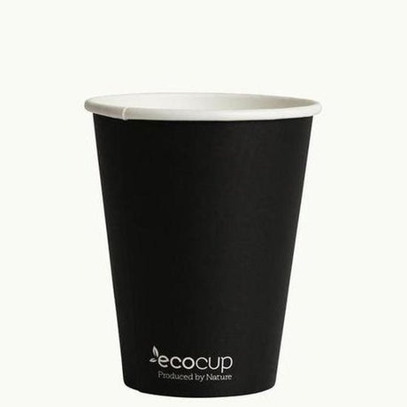 Single Wall EcoCup - BLACK - FSC MIX 400ml - Cafe Supply