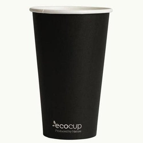 Single Wall EcoCup - BLACK - FSC MIX 500ml - Cafe Supply