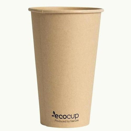 Single Wall EcoCup - KRAFT 500ml - Cafe Supply