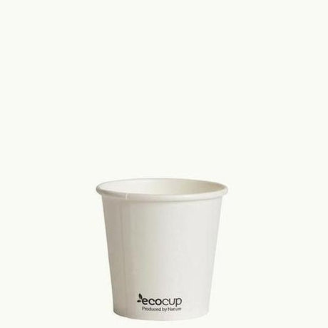 Single Wall EcoCup - WHITE - FSC MIX 110ml - Cafe Supply