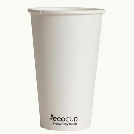 Single Wall EcoCup - WHITE - FSC MIX 500ml - Cafe Supply