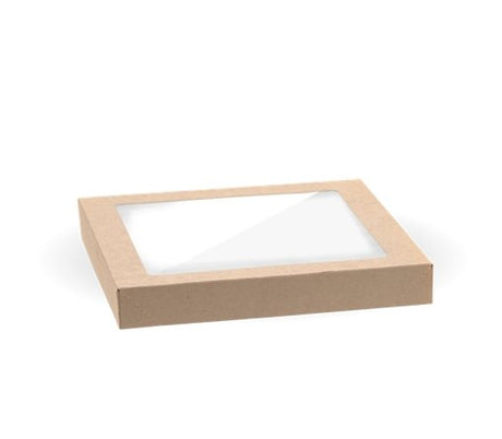 SMALL BIOBOARD CATERING TRAY PLA WINDOW LIDS - Cafe Supply