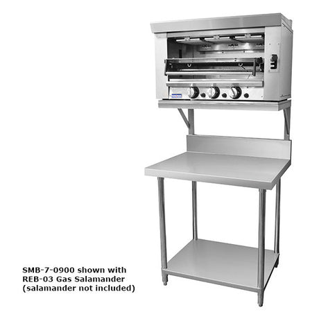 SMB-7-0900 – Heavy Duty Salamander Bench with Shelf Braces - Cafe Supply