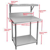 SMB-7-0900 – Heavy Duty Salamander Bench with Shelf Braces - Cafe Supply