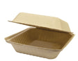 Snack Pack SugarCane Pulp Hinged Lid Square Natural - Cafe Supply