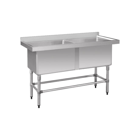 Stainless Steel Double Deep Pot Sink - Cafe Supply