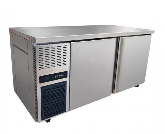 Stainless Steel Double Door Workbench Freezer - TL1500BT - Cafe Supply