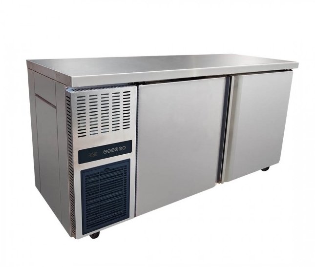 Stainless Steel Double Door Workbench Freezer - TS1500BT - Cafe Supply