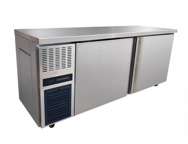 Stainless Steel Double Door Workbench Freezer - TS1800BT - Cafe Supply