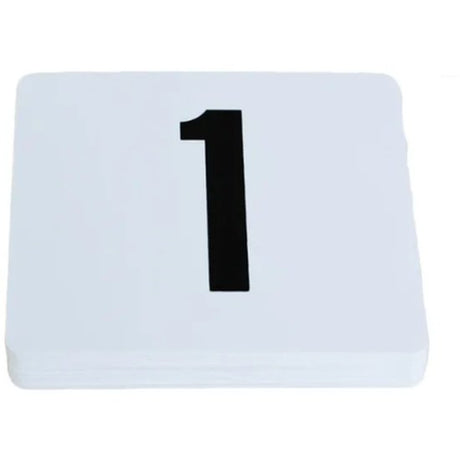 Table Number Set 1-25 White - Cafe Supply