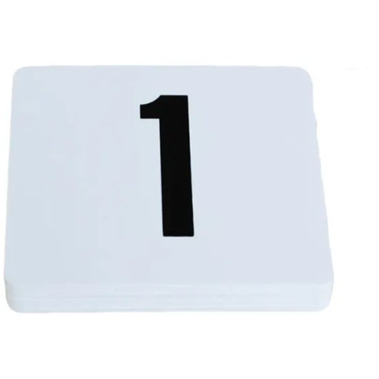Table Number Set 1-50 White - Cafe Supply