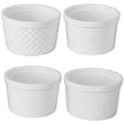 Textured Ramekins 420Ml Set Of 4 White - Cafe Supply