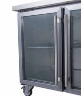 Three Glass Door Bench Fridge - XUB7C18G3V - Cafe Supply