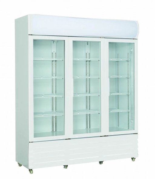 Three Glass Door Colourbond Upright Drink Fridge - LG-1203GE - Cafe Supply