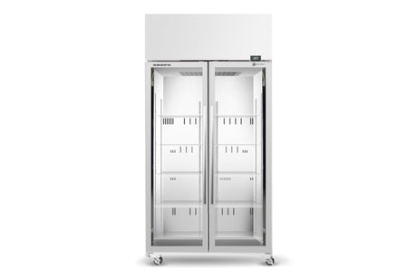 TME1000N-A 2 Glass Door Display or Storage Fridge - Cafe Supply