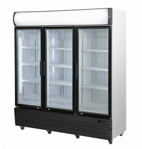 Triple Door Upright Glass Door Combined Fridge & Freezer LG-1500GEF - Cafe Supply