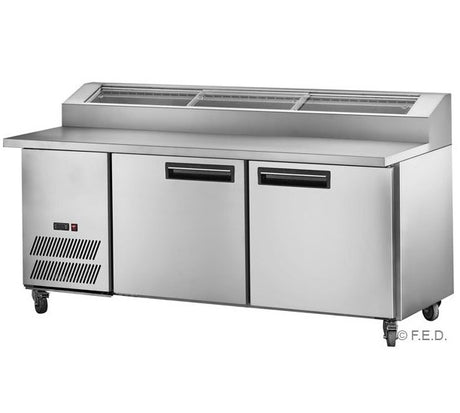 Two large door DELUXE Pizza Prep Bench - Cafe Supply