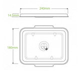 TWO & THREE COMPARTMENT WHITE TAKEAWAY BASE LID - Cafe Supply