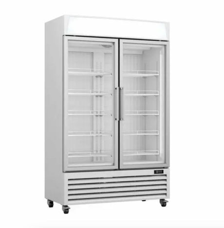 Upright Double Glass Door Freezer - Cafe Supply