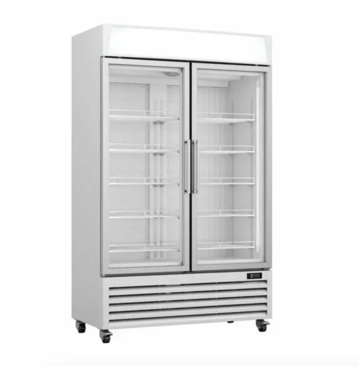 Upright Double Glass Door Freezer - Cafe Supply