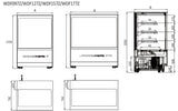 UPRIGHT SQUARE CAKE SHOWCASE 900 MM FRIDGE WDF097Z - Cafe Supply