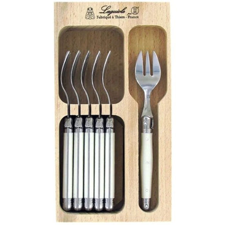 Verdier Cake Forks Set 6 White - Cafe Supply