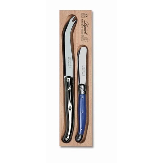 Verdier Cheese Knife/Spreader 2Pc Blue - Cafe Supply