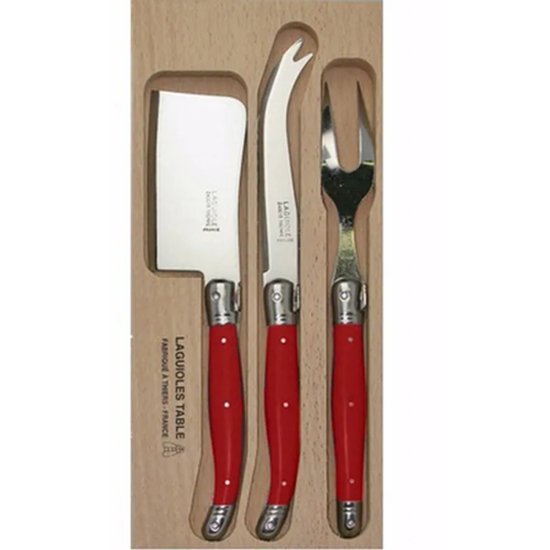 Verdier Cheese Set Bright Red 3Pc - Cafe Supply