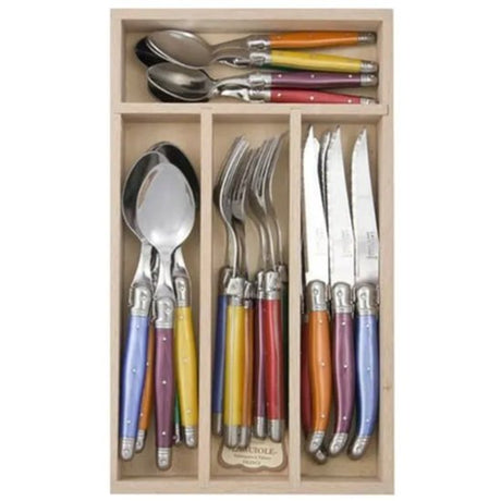 VERDIER CUTLERY SET 24 PC COLOURED - Cafe Supply