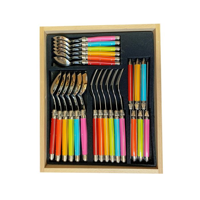 VERDIER CUTLERY SET 24 PC PASTEL - Cafe Supply