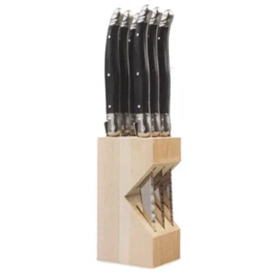 Verdier Knife Block Set 6 Black - Cafe Supply