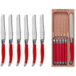 Verdier Table Knife Set 6 Bright Red - Cafe Supply