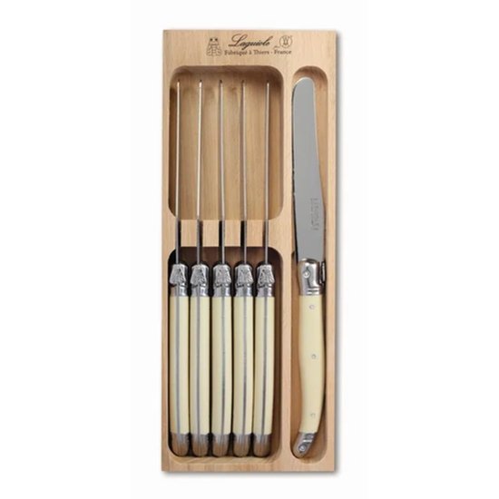 VERDIER TABLE KNIFE SET 6 IVORY - Cafe Supply