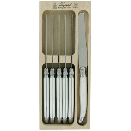 Verdier Table Knife Set 6 White - Cafe Supply