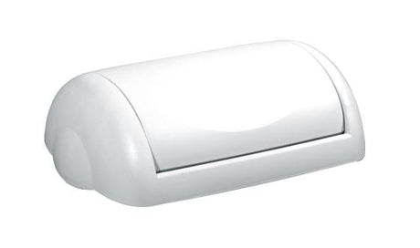Wall Mount Bin 23L Swing Lid - White, Weighted Swing Design Per Each - Cafe Supply