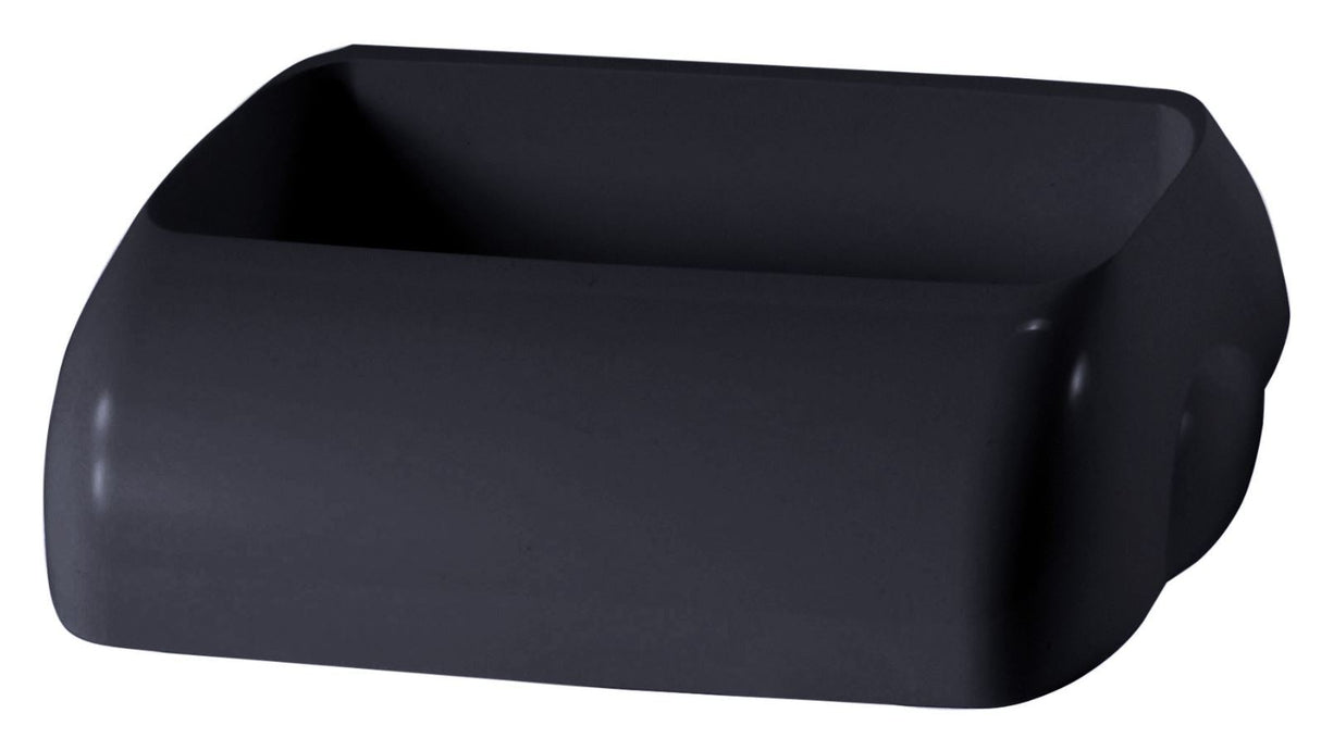 Wall Mount Bin 42L Hidden Lid - Black, Hidden Design Per Each - Cafe Supply