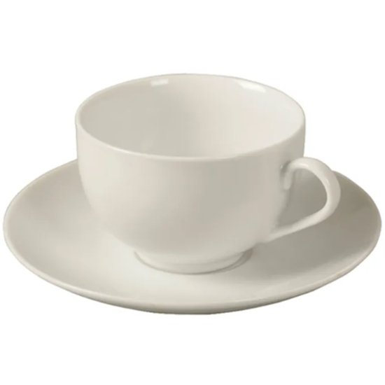White Cap Cup And Saucer 250Ml - Cafe Supply