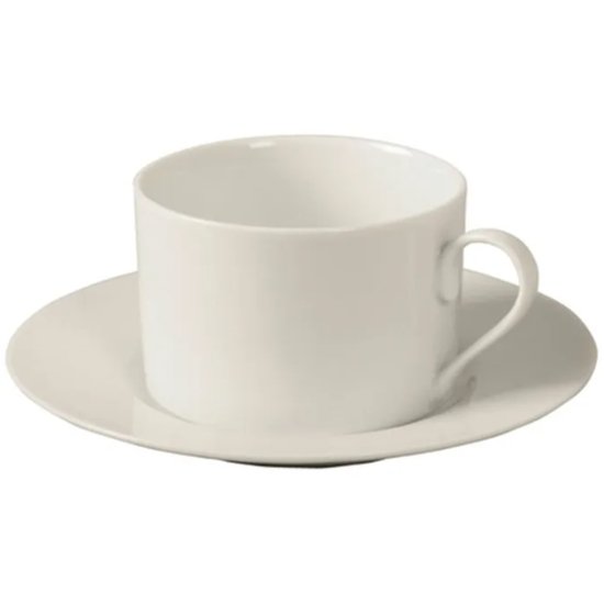White Cube Cup And Saucer Set 240Ml - Cafe Supply