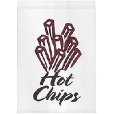 White Greaseproof bag Hot Chips - Cafe Supply