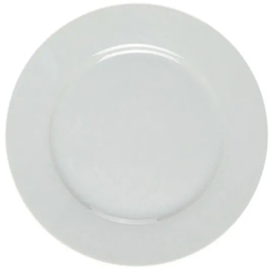 White Rimmed Entree Plate 24Cm - Cafe Supply