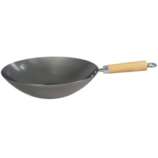 Wok 30Cm Heavy 1.8Mm Gauge Carbon Steel - Cafe Supply