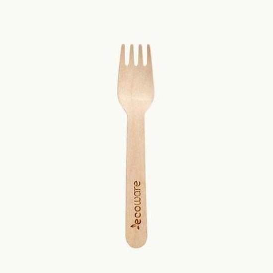 Wooden Cutlery 16cm Fork - Cafe Supply