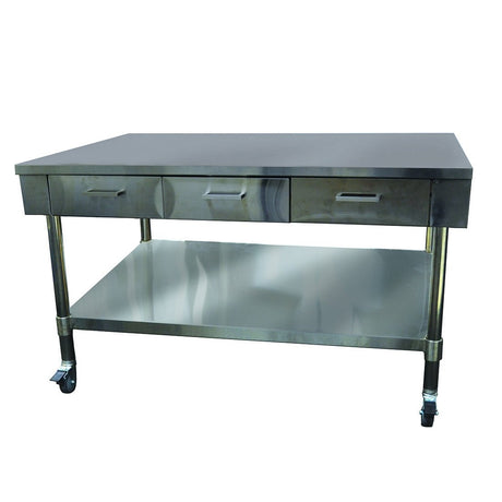 Work Bench with 3 Drawers and Under Shelf – SWBD8-3 - Cafe Supply