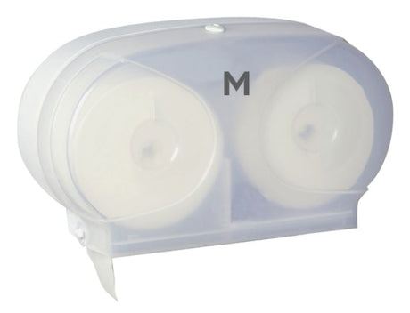 Wrapped Toilet Roll Dispenser - White, 20mm Core Size (1) *Use With MPH27225 Per Each - Cafe Supply