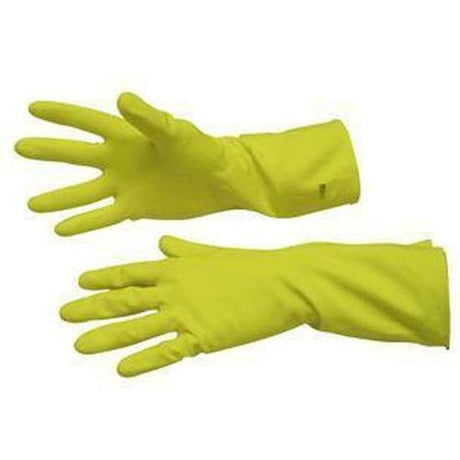 Yellow Silverlined Household Gloves - Cafe Supply