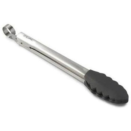 Zeal Tongs 10" Silicone Head Dk Grey (6) - Cafe Supply