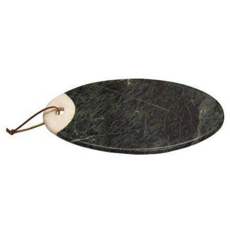 Zitos Oval Board Green/White Marble - Cafe Supply